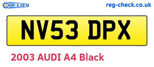 NV53DPX are the vehicle registration plates.