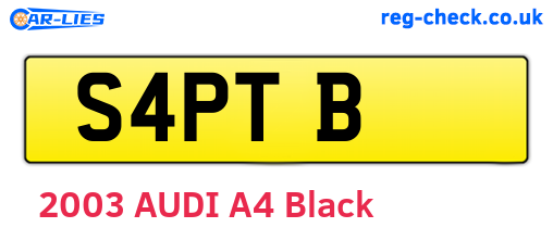 S4PTB are the vehicle registration plates.