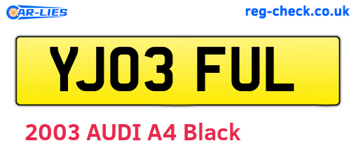 YJ03FUL are the vehicle registration plates.
