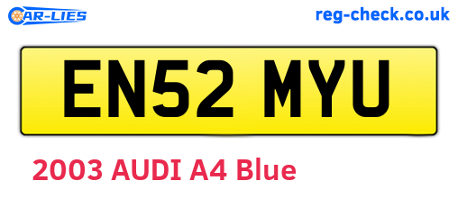 EN52MYU are the vehicle registration plates.