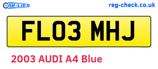 FL03MHJ are the vehicle registration plates.