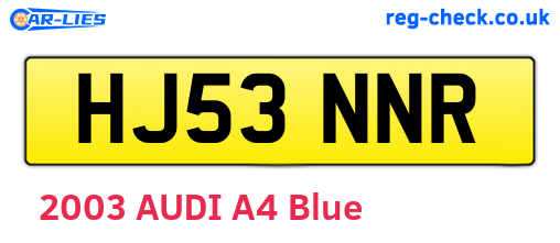 HJ53NNR are the vehicle registration plates.