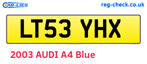 LT53YHX are the vehicle registration plates.