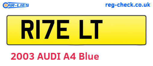 R17ELT are the vehicle registration plates.