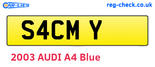 S4CMY are the vehicle registration plates.