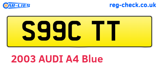 S99CTT are the vehicle registration plates.