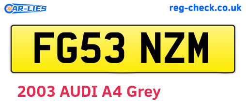 FG53NZM are the vehicle registration plates.