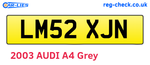 LM52XJN are the vehicle registration plates.