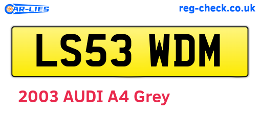 LS53WDM are the vehicle registration plates.