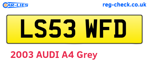 LS53WFD are the vehicle registration plates.
