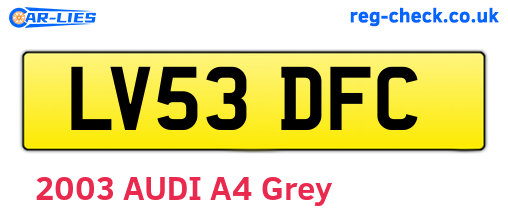 LV53DFC are the vehicle registration plates.