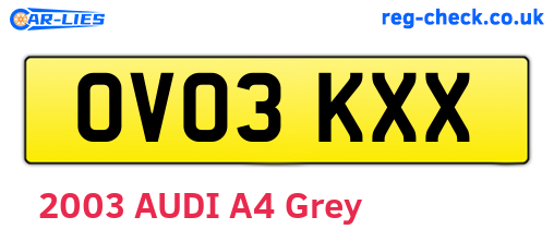 OV03KXX are the vehicle registration plates.