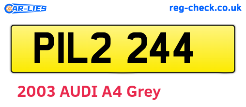 PIL2244 are the vehicle registration plates.