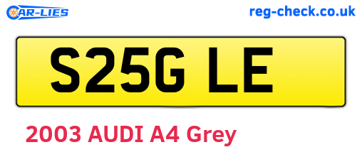 S25GLE are the vehicle registration plates.