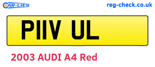 P11VUL are the vehicle registration plates.