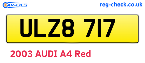 ULZ8717 are the vehicle registration plates.