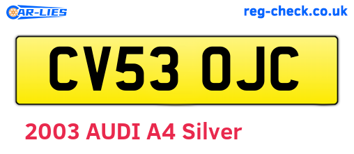 CV53OJC are the vehicle registration plates.