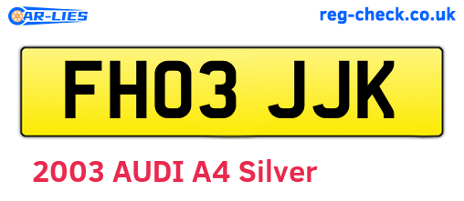 FH03JJK are the vehicle registration plates.