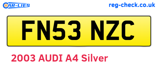 FN53NZC are the vehicle registration plates.