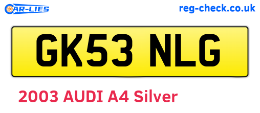 GK53NLG are the vehicle registration plates.