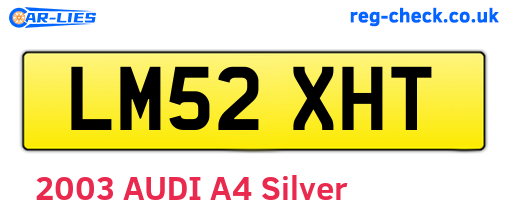 LM52XHT are the vehicle registration plates.