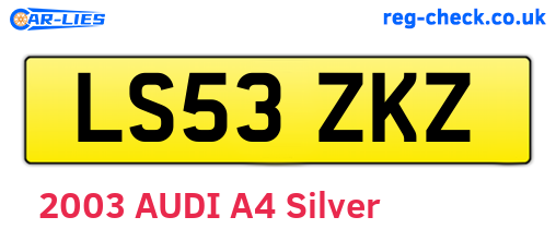 LS53ZKZ are the vehicle registration plates.