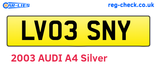 LV03SNY are the vehicle registration plates.