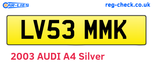 LV53MMK are the vehicle registration plates.