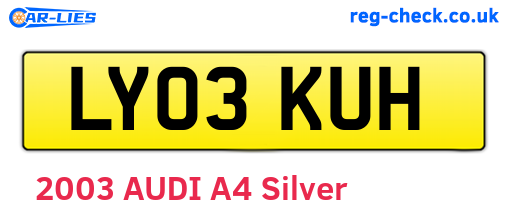 LY03KUH are the vehicle registration plates.