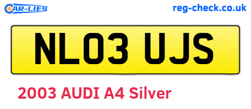 NL03UJS are the vehicle registration plates.