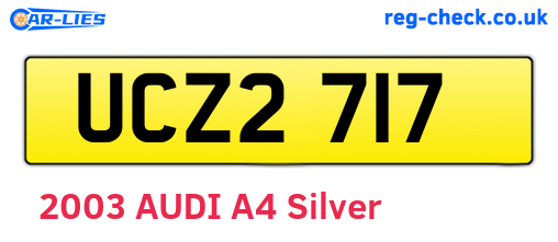 UCZ2717 are the vehicle registration plates.