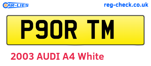 P90RTM are the vehicle registration plates.
