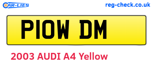 P10WDM are the vehicle registration plates.