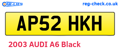 AP52HKH are the vehicle registration plates.
