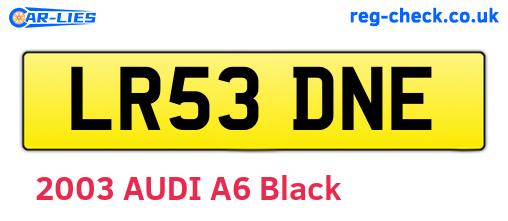 LR53DNE are the vehicle registration plates.