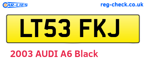 LT53FKJ are the vehicle registration plates.