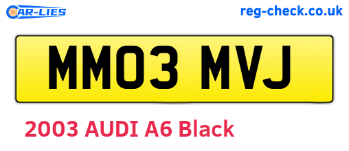 MM03MVJ are the vehicle registration plates.