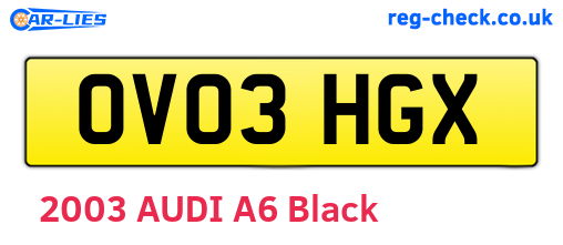 OV03HGX are the vehicle registration plates.