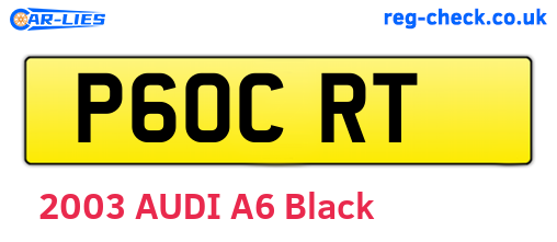 P60CRT are the vehicle registration plates.