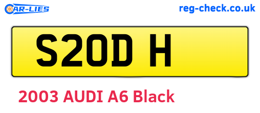 S2ODH are the vehicle registration plates.