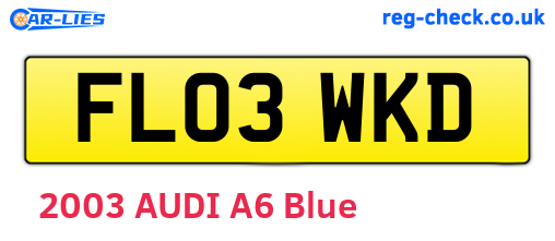 FL03WKD are the vehicle registration plates.