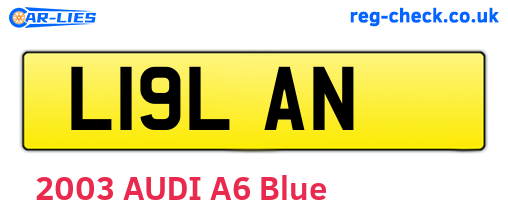 L19LAN are the vehicle registration plates.