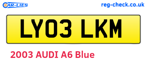 LY03LKM are the vehicle registration plates.