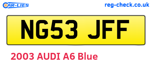 NG53JFF are the vehicle registration plates.