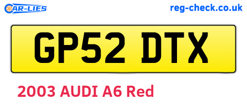 GP52DTX are the vehicle registration plates.