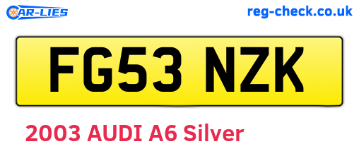 FG53NZK are the vehicle registration plates.