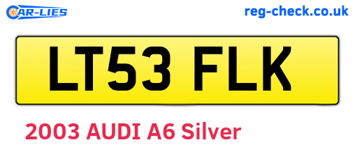 LT53FLK are the vehicle registration plates.