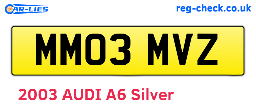 MM03MVZ are the vehicle registration plates.
