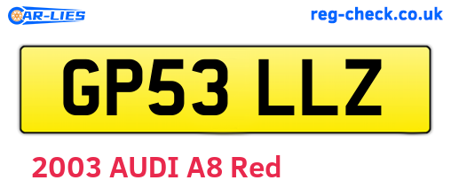 GP53LLZ are the vehicle registration plates.