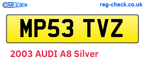 MP53TVZ are the vehicle registration plates.